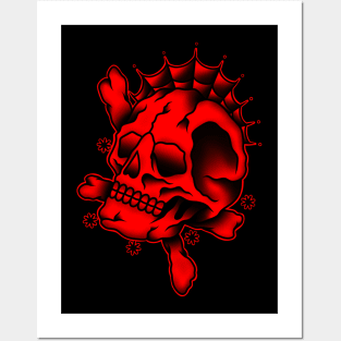 HomeSchoolTattoo RED SKULL Posters and Art